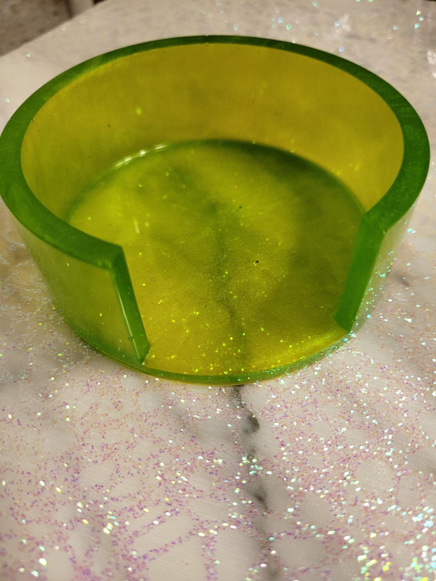 Fruit slice coasters and holder