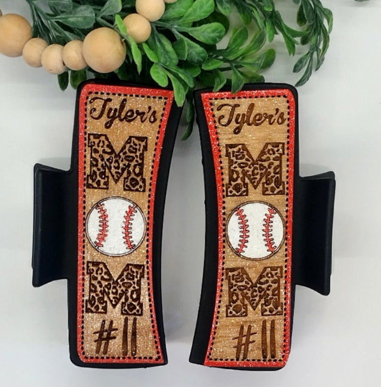 Mom baseball claw clip