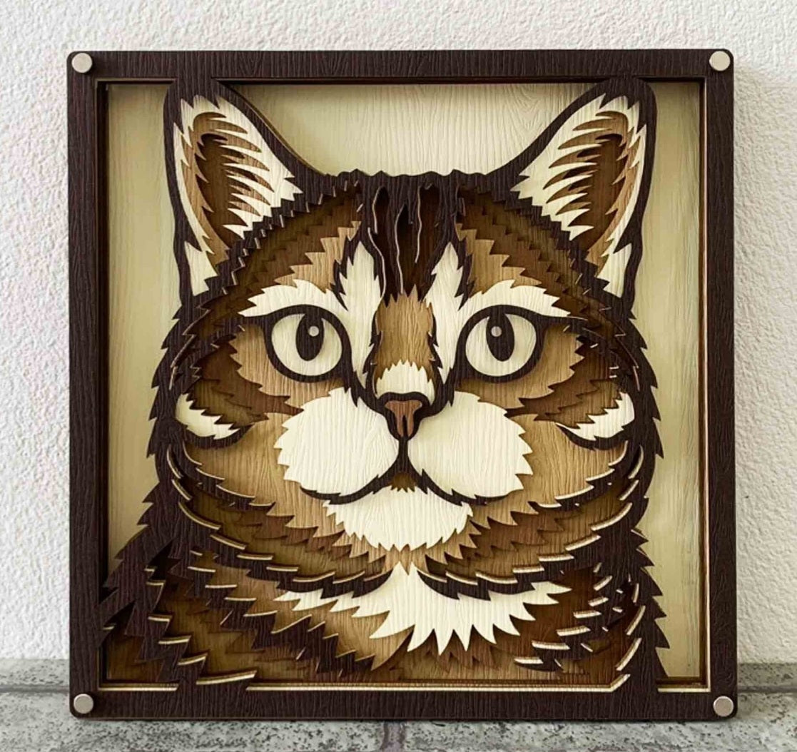 A face to love wooden layered wall art