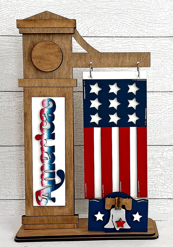 Freedom stars and stripes inserts for interchangeable post