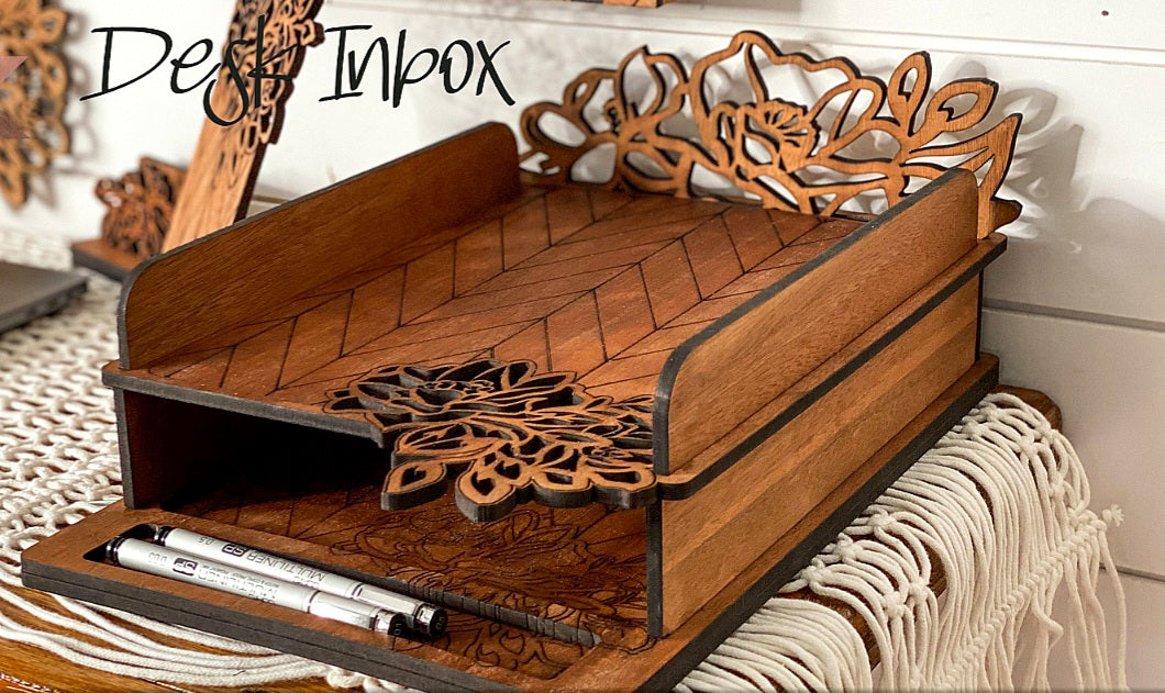 Floral wooden office suite