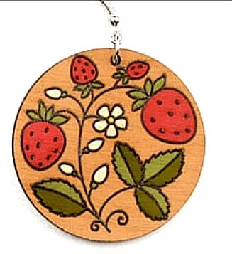 Fanciful fruit earrings