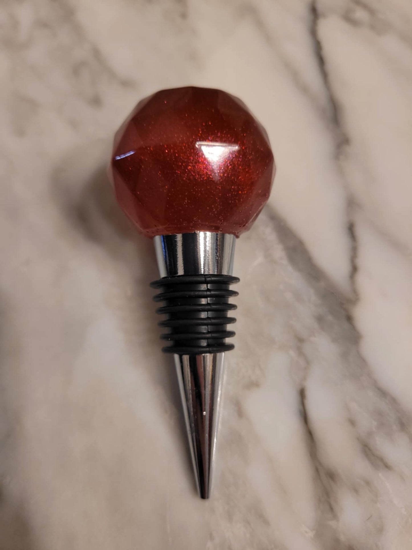 Deep red wine stopper