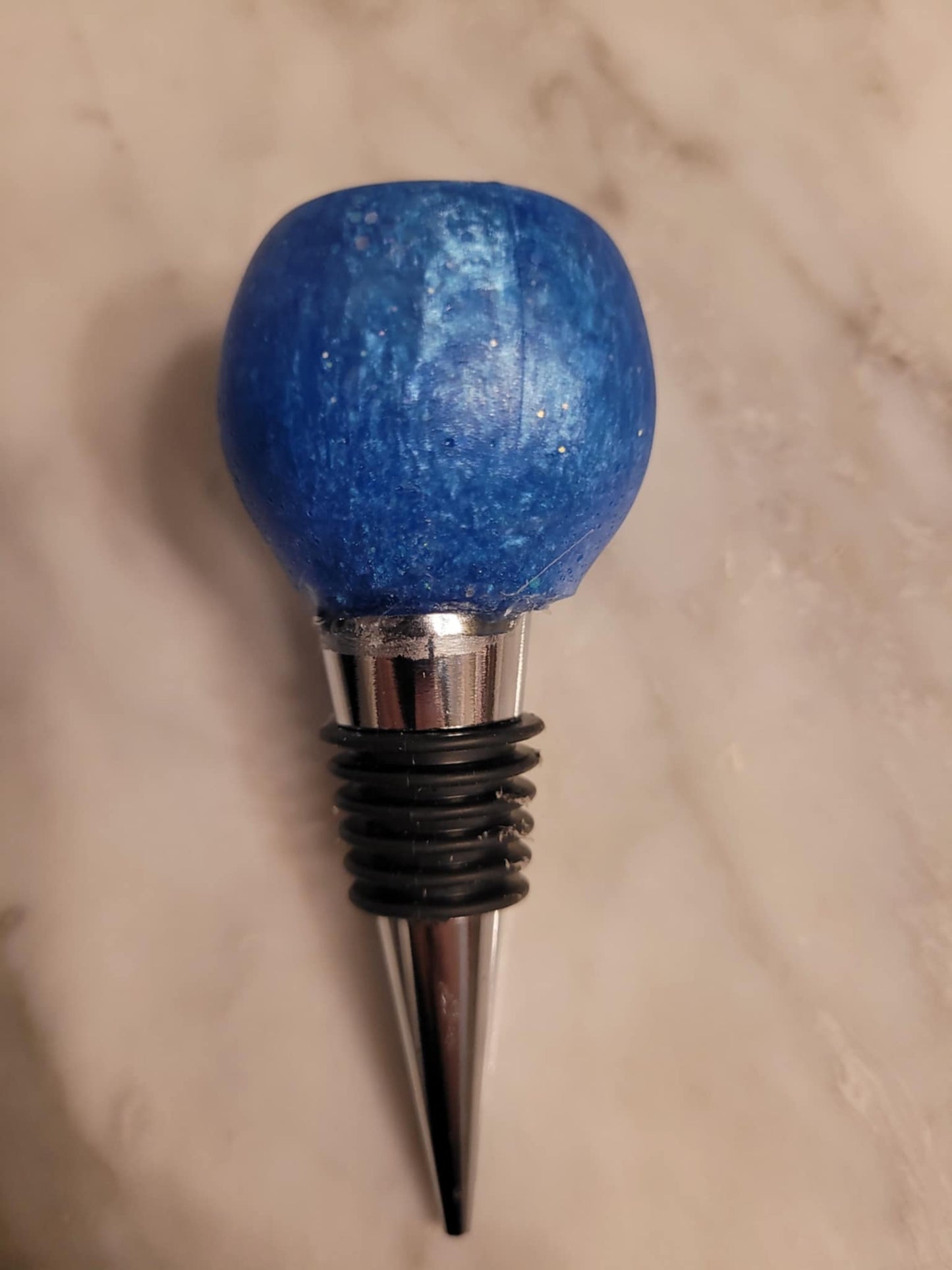 Oops Matte blue wine stopper