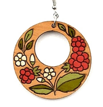 Fanciful fruit earrings
