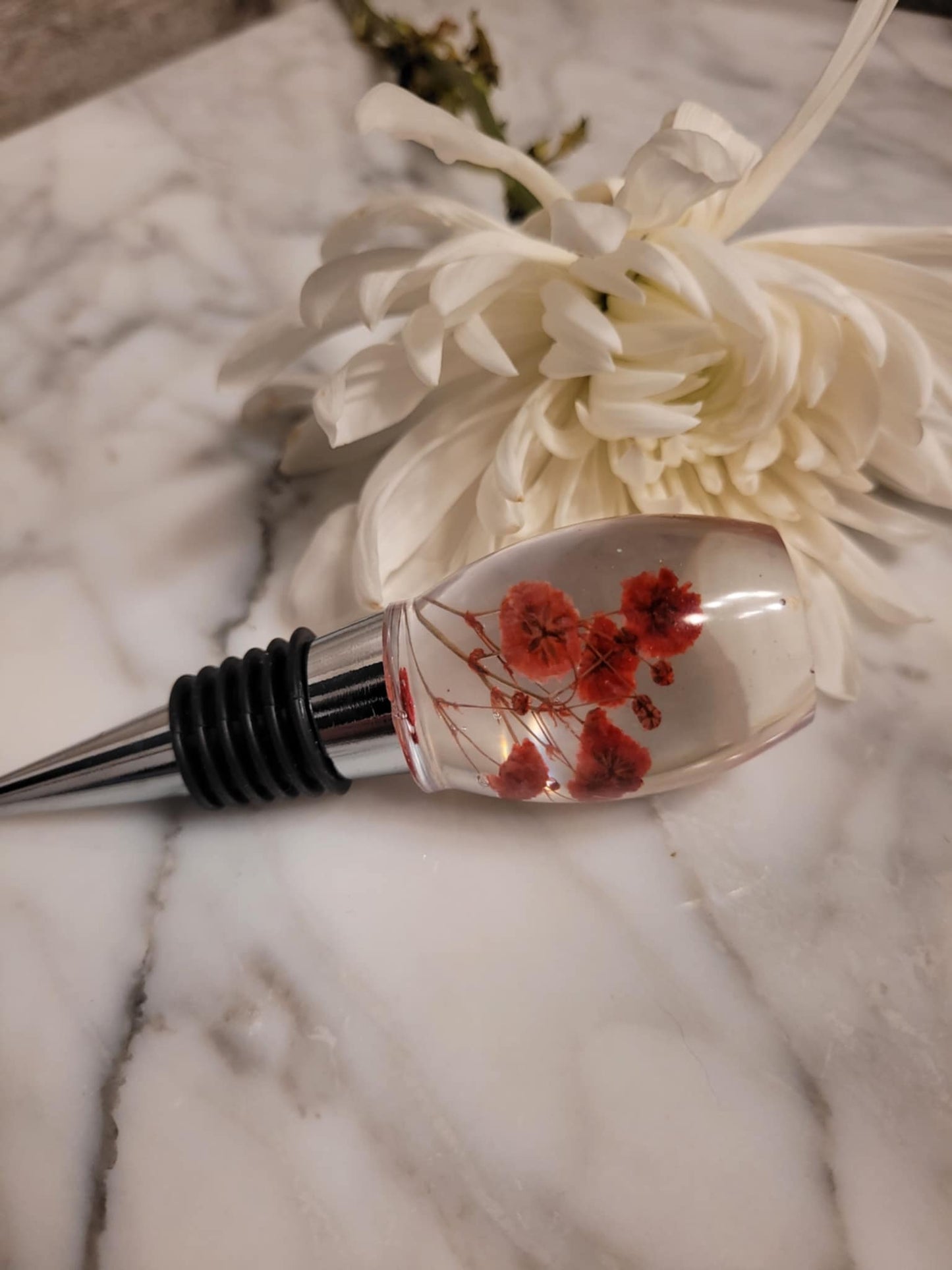 floral wine stopper