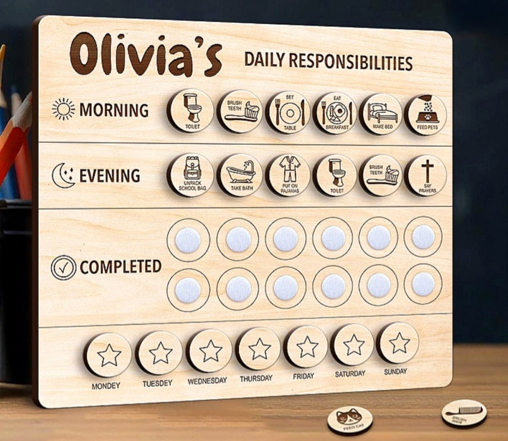 Star achiever personalized responsibilities chart