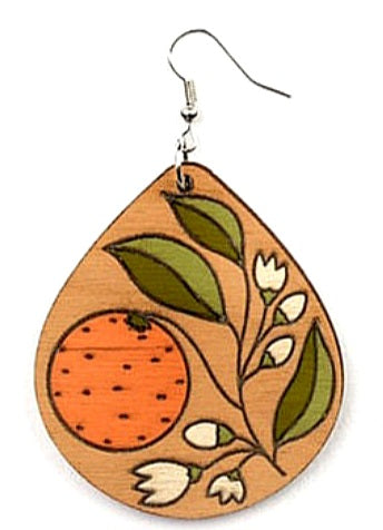 Fanciful fruit earrings