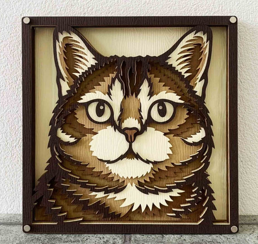 A face to love wooden layered wall art