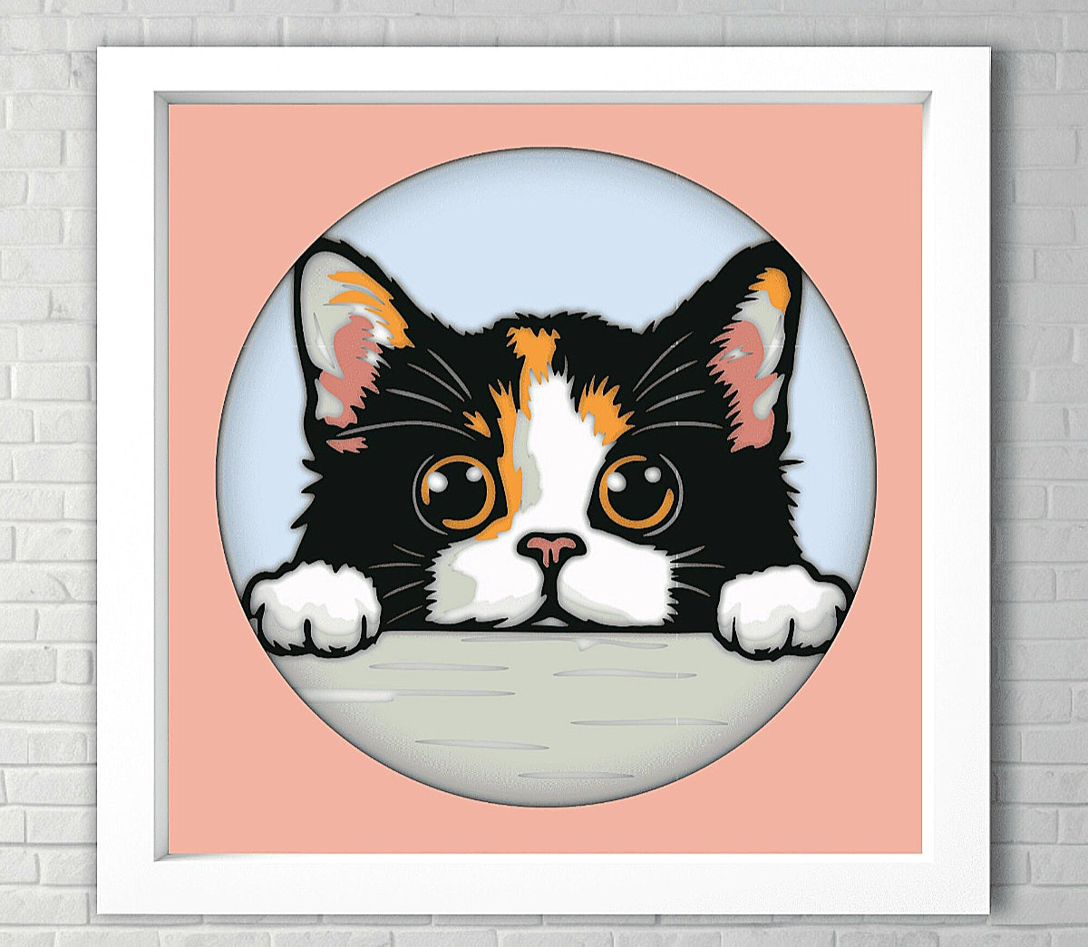 Calico peek wooden layered wall art
