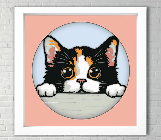 Calico peek wooden layered wall art