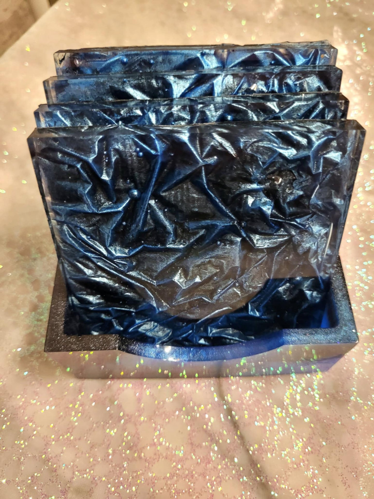 Blue wave coaster set