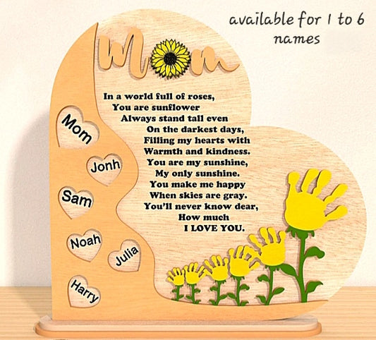 Handprint sunflower mom