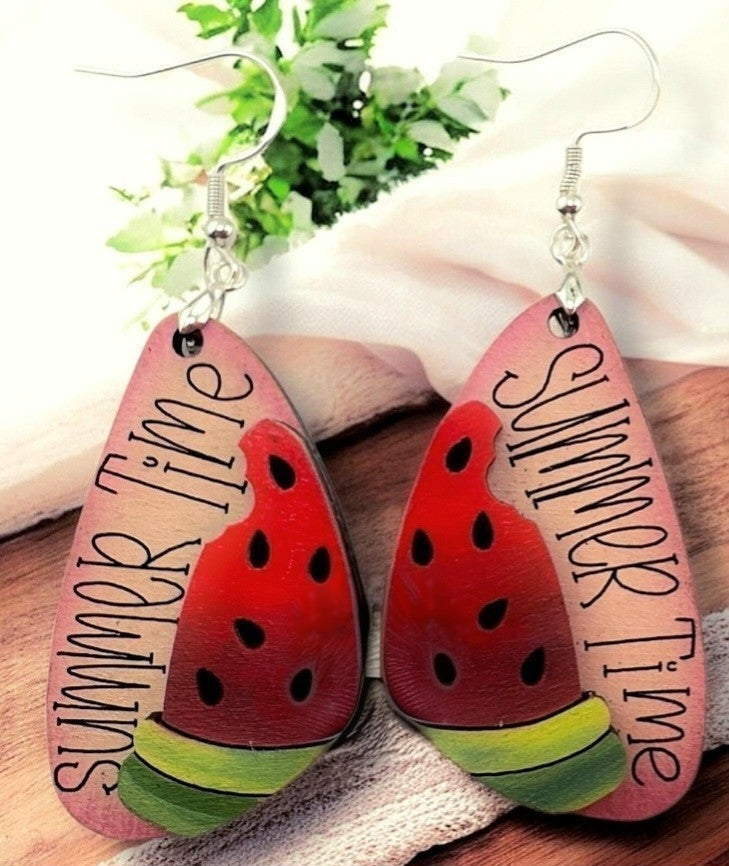 Sweet Summer watermelon earrings