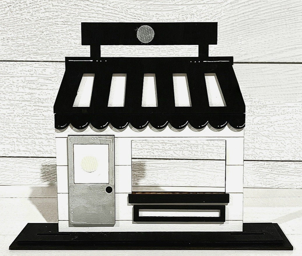 Interchangeable shop shelf sitter