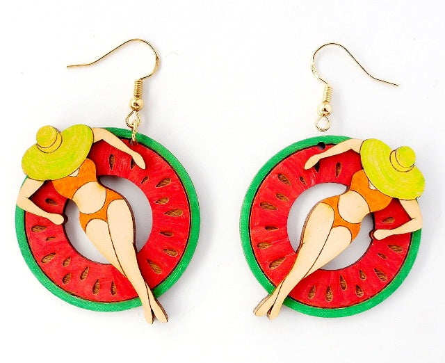 Watermelon Wave Earrings
