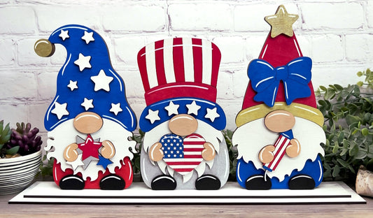 4th of july gnomes shelf sitter