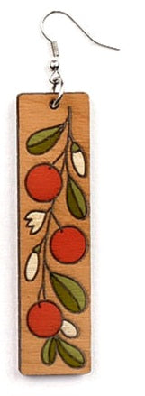 Fanciful fruit earrings