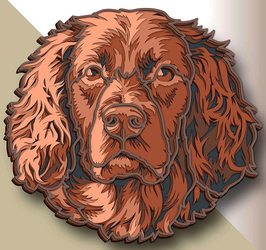 Boykin Spaniel wooden layered wallart